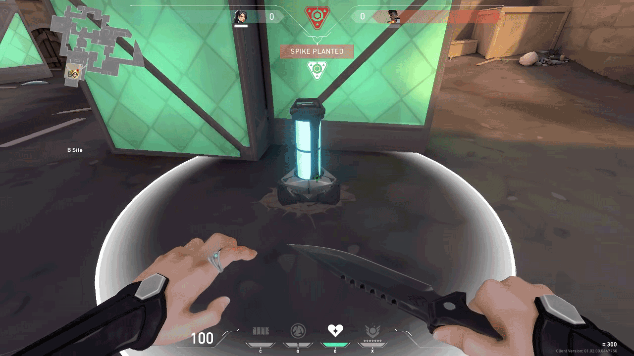 A gif showing the spike timer going from a light